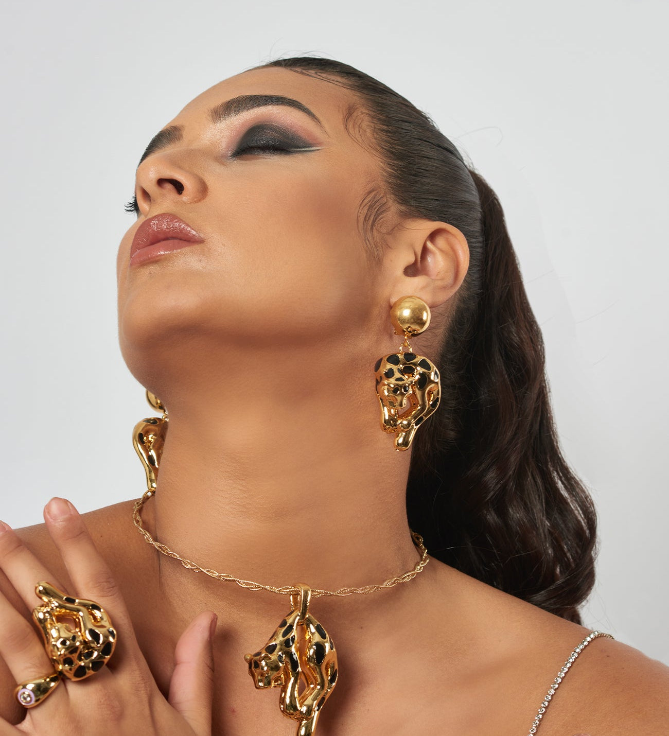 La hyena Statement Earrings
