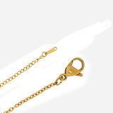 Gold Plated Multi Colour Pendants Chain Necklace with CZ Stones