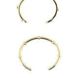 Gold Cuff + Semi Studded Gold Bracelet Combo