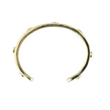 Gold Cuff + Semi Studded Gold Bracelet Combo