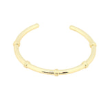 Gold Cuff + Semi Studded Gold Bracelet Combo