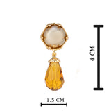 Gold Plated Shell of Pearl Drop Earrings for Women