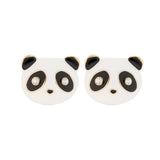 Gold Plated Panda Stud Earrings