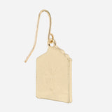 Gold Plated Blue Cake Pastry Dangle Earrings