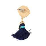 Red & Blue Evil Eye Dangle Earrings