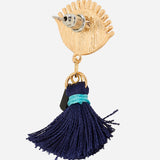 Red & Blue Evil Eye Dangle Earrings