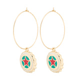Bottle Cap Dangle Earrings