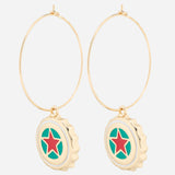 Bottle Cap Dangle Earrings