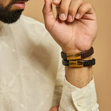 Black ek Onkar bracelet Rakhi Combo(chocolate+Rakhi+Roli-Chawal)