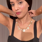 Gold plated evil eye necklace