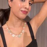 Gold plated evil eye necklace