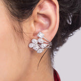 Silver Plated CZ Stone Earrings
