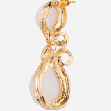 Ornate Gold plated Pearl Earrings