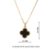 Gold Midnight Clover Pendant Necklace