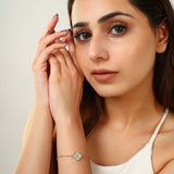 Gold Clover Crystal Bracelet