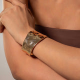Twisted 18k Gold Plated Bangle Cuff