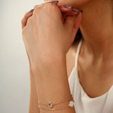 Gold Sunlit Clover Bracelet