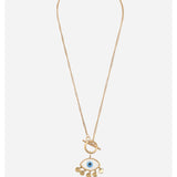 Evil Eye Gold Plated Pendant Chain Necklace