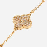 Gold Clover Crystal Bracelet