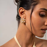 Floral Gold Flower Earrings