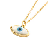 Gold Teardrop Mosaic Pendant Necklace
