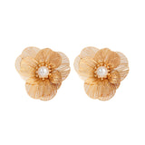 Rose Gold Floral plated Earrings