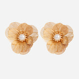 Rose Gold Floral plated Earrings
