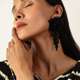 ROYAL LOOK BLACK ELEGANT EARRING