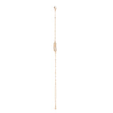 Gold Dainty Three-Stone Rectangle Bracelet