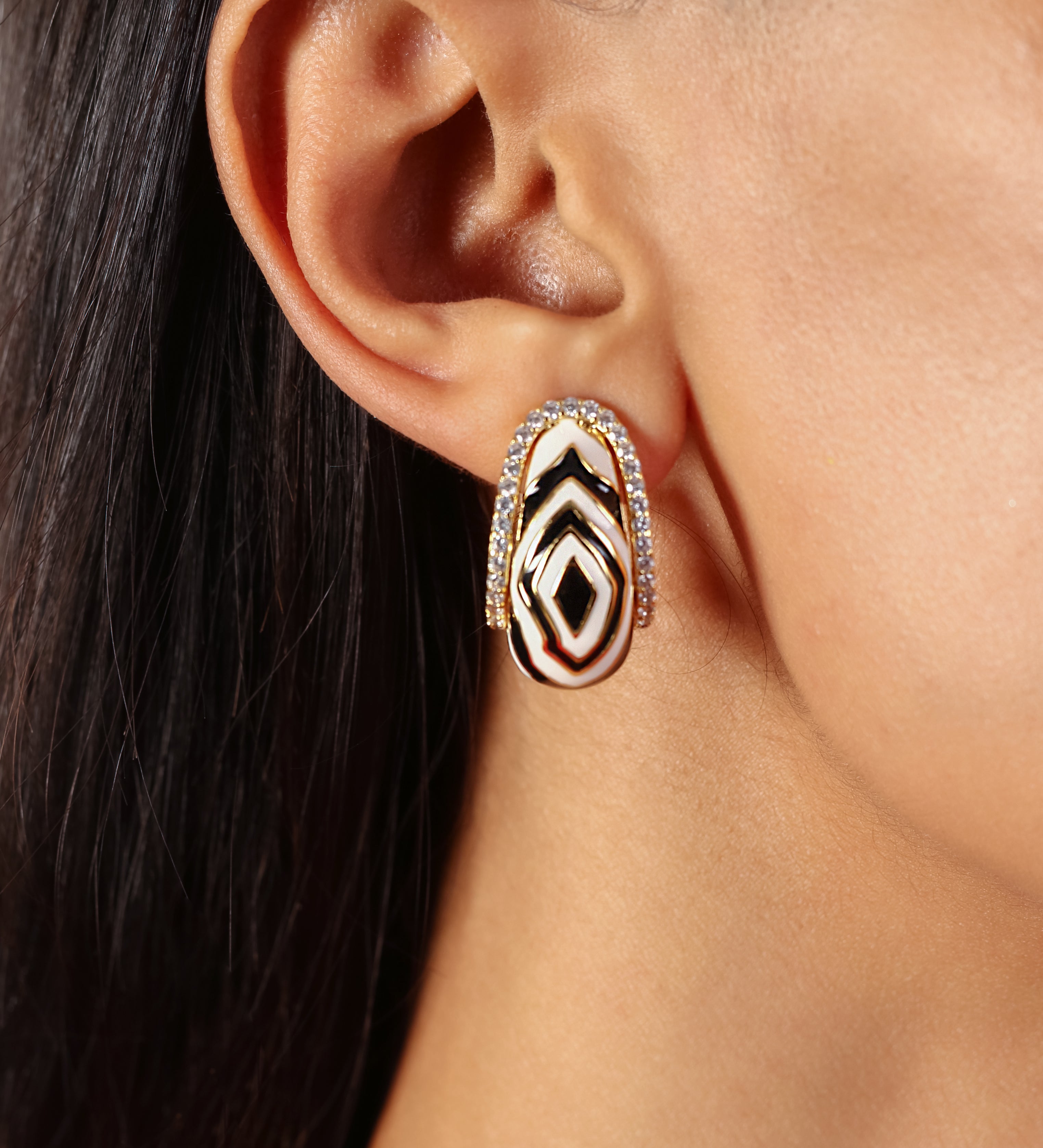 Black And White Era Antitarnish Earring