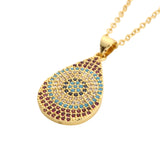 Gold MysticEvil  Eye Pendant Necklace