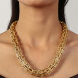Gold Twiz  Antitarnish Necklace
