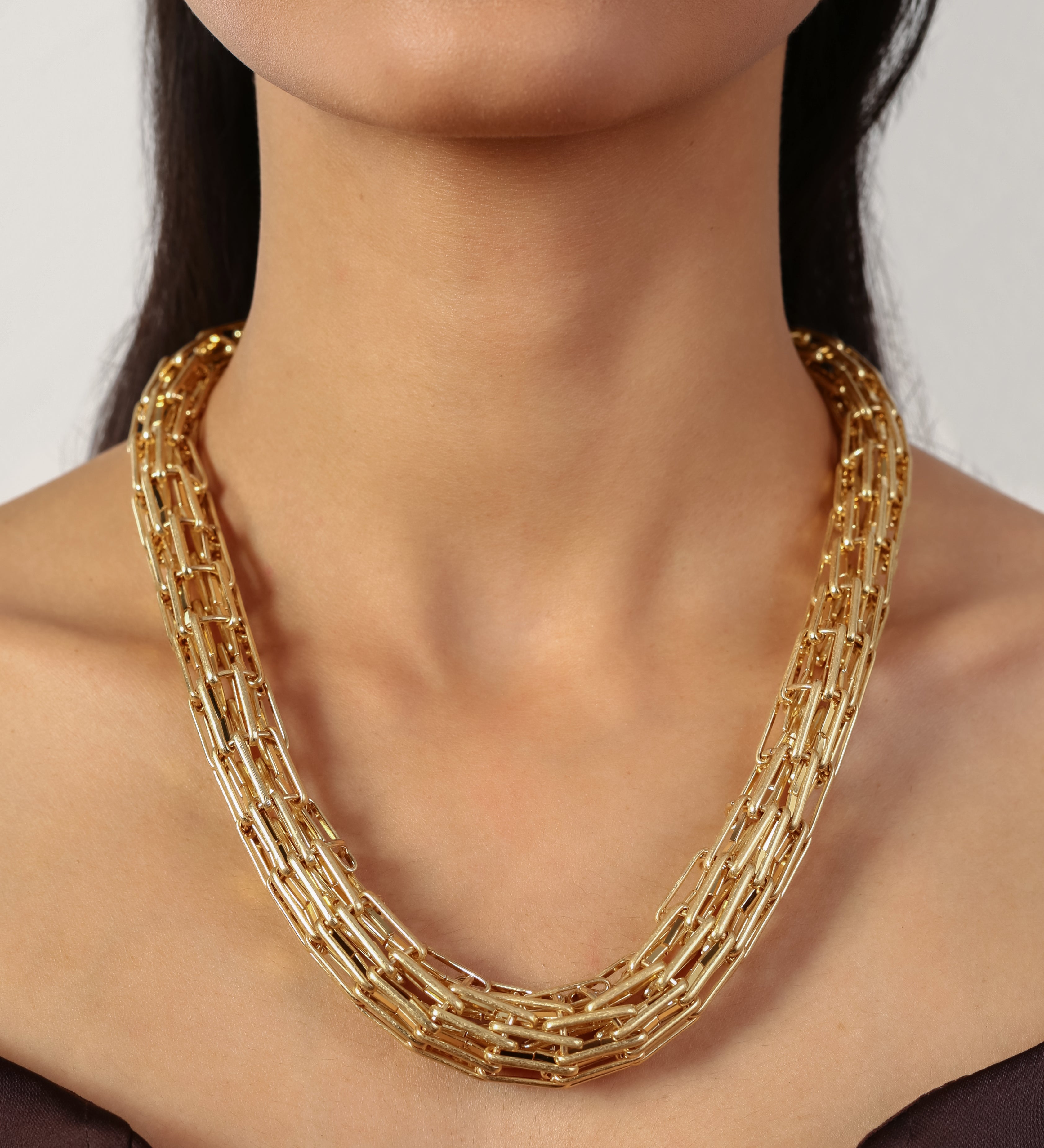 Gold Twiz  Antitarnish Necklace