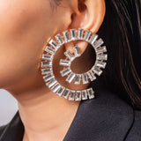 Cubic Zirconia Big Hoop Earrings