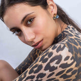 Rose Gold Plated CZ Stone Earrings for Women