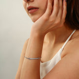Silver Crystal Beam Bracelet