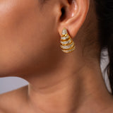 American Diamond & CZ Stones Teardrop Earrings