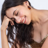 Gold Plated Acrylic Stone Earrings for Women