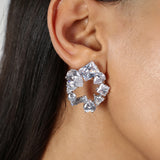 Circullar Cz Stone Earring