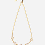 Gold Plated White Pearl Necklace with Adjustable Chain