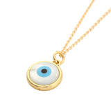 Gold Minimal Evil Eye Pendant Necklace