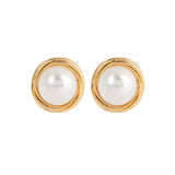 Pearl Gold plated Stud Earrings