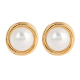 Pearl Gold plated Stud Earrings