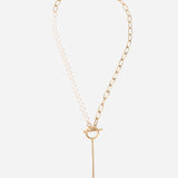 Heart Shape Pendant Chain with Shell Pearl Necklace