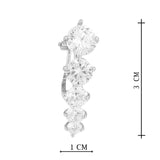 Silver Plated White CZ Stone Earrings