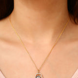 Gold Guardian Hamsa Pendant Necklace