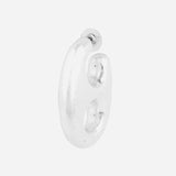 Silver Oval Dangling Earrings