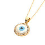 Gold Classic Evil Eye Pendant Necklace