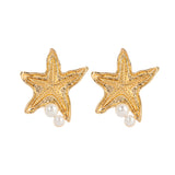Starfish Gold plated Earrings