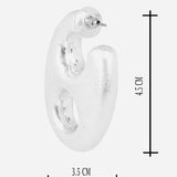 Silver Oval Dangling Earrings